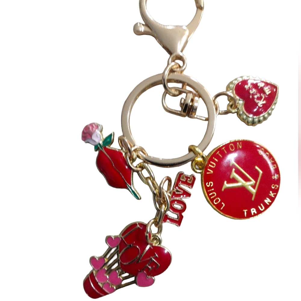 Louis Vuitton Trunks & Bags Charm, 25mm Round, RED - Picture 3 of 10